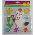 rabbit window gel sticker